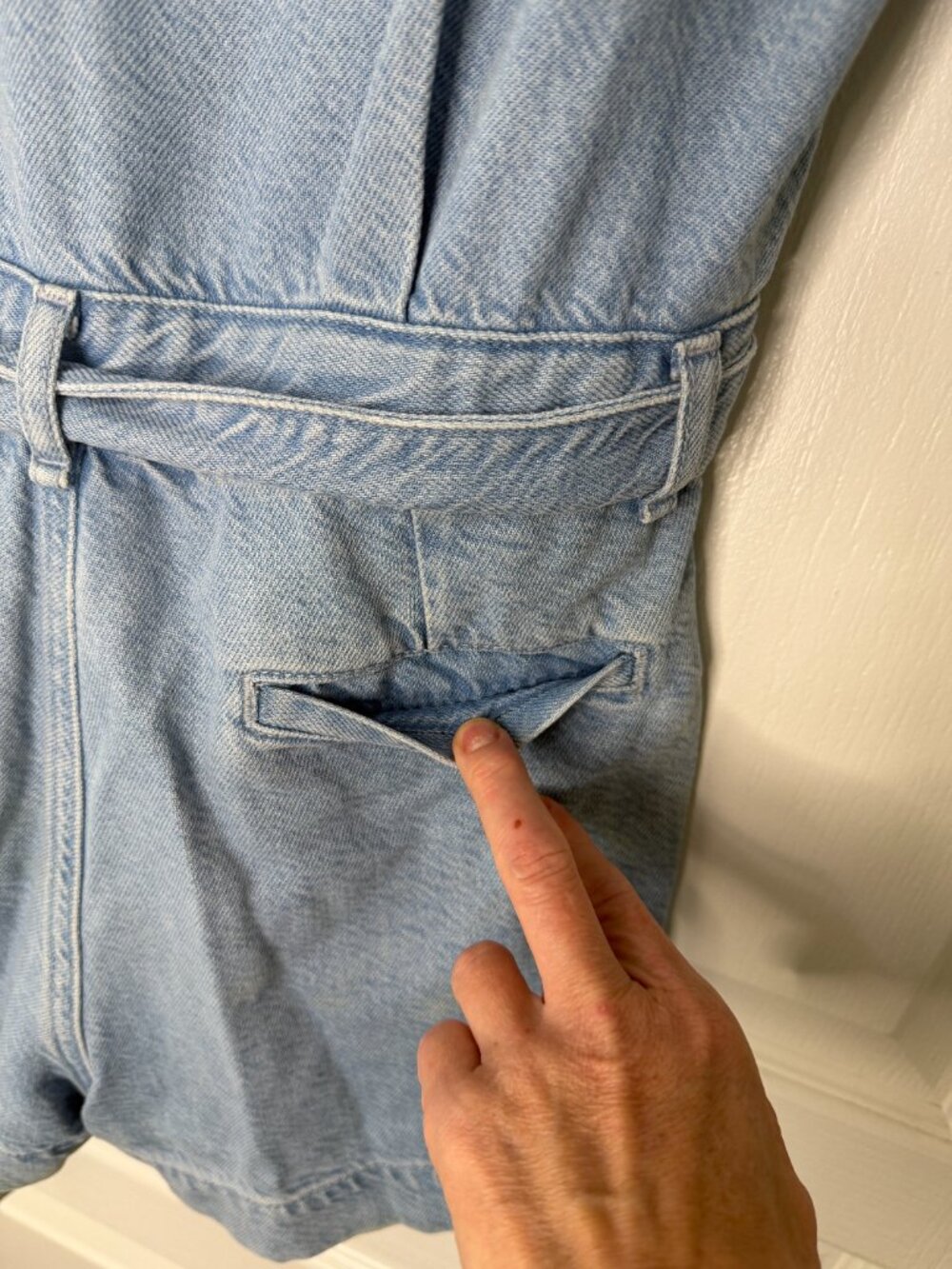 NWOT Rag & Bone Denim Utility Romper- XS- Blue Belted Short Sleeve- MSRP $398 - Picture 14 of 15